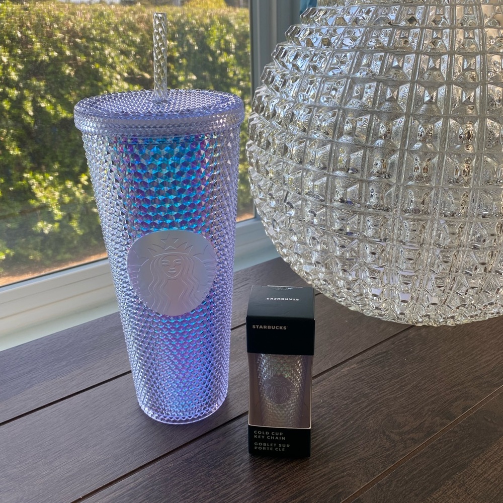 Unicorn Starbucks Iridescent Bling Studded Starbucks Venti Tumbler & Key Chain